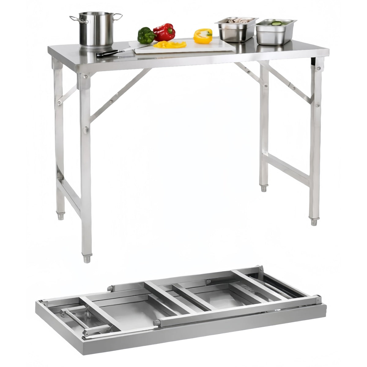 Stainless Steel Folding Table 1800×600×910mm - JSN266