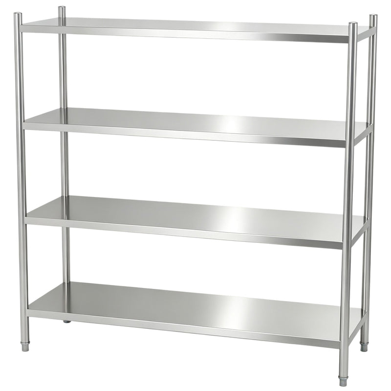 Commercial Stainless Steel 4 Tier Storage Shelving Unit 1800 x 500 x 1550mm - JSN322
