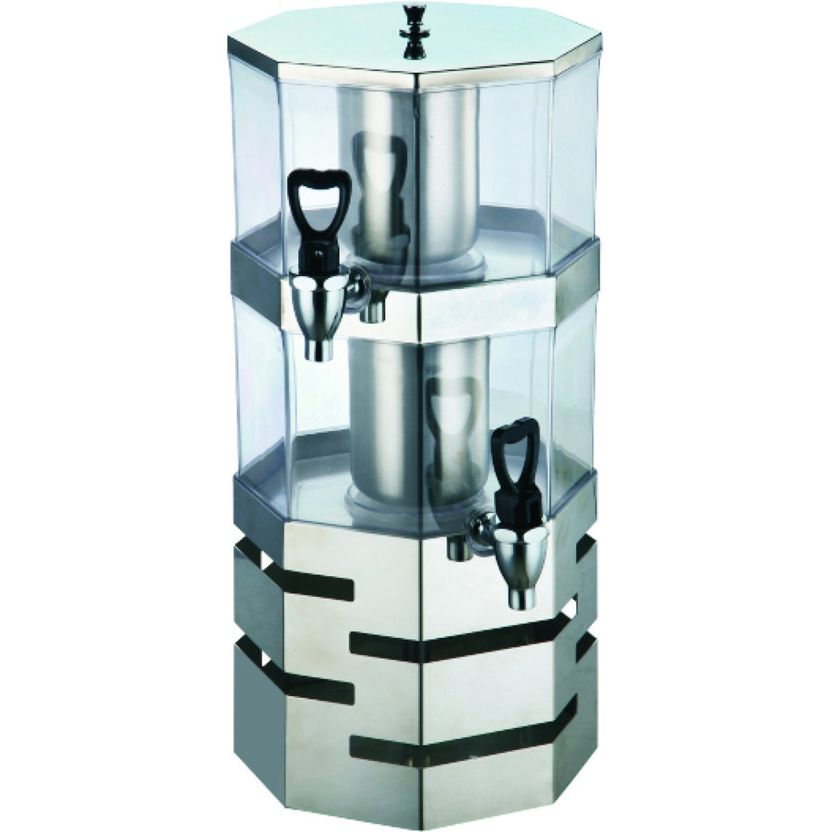 Commercial Juice Dispenser 2 Tier 8 litres Octagon - JVS8A