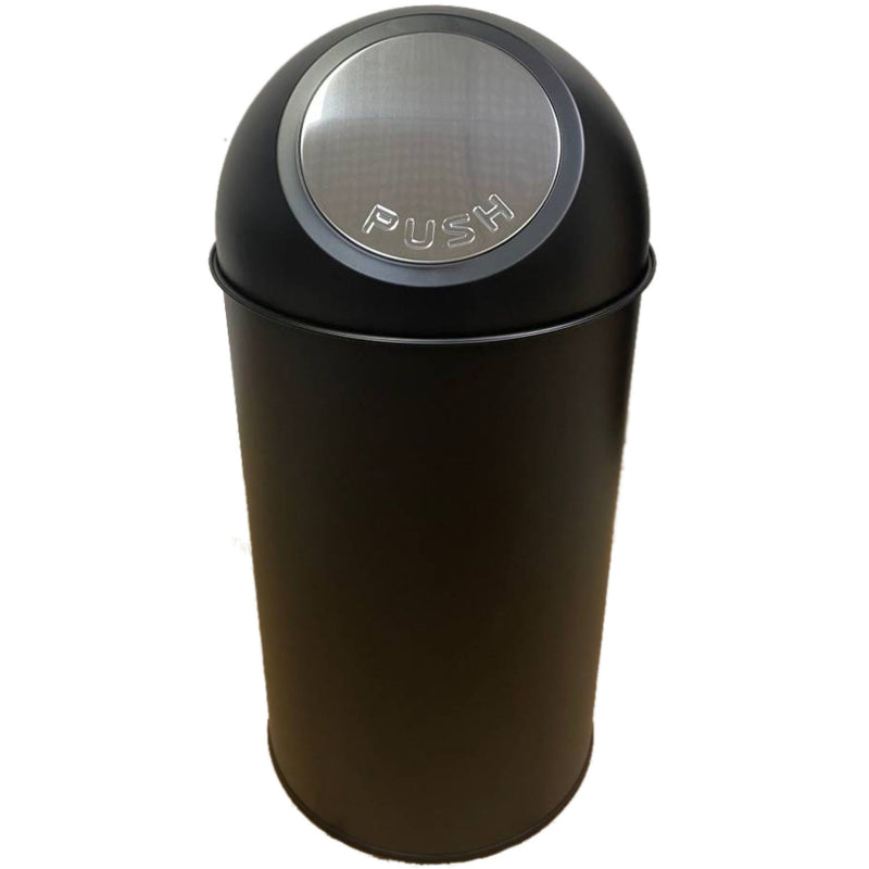 Commercial Push-Top Waste Bin 50 Litres Black - JY931050L