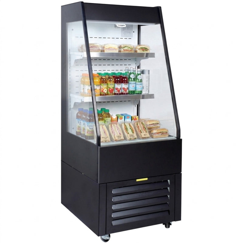 Multi Deck Refrigerator 200 litres with Night Curtain Black 600x700x1540mm - LG1000M2W