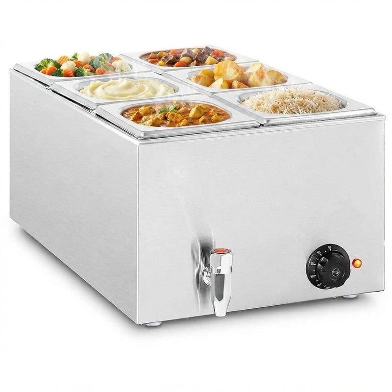 Commercial Bain Marie 6xGN1/6 0.6kW - M106