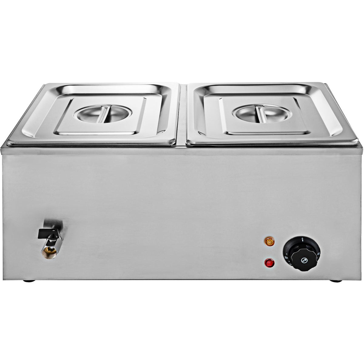 Commercial Bain Marie with 2x1/2Gn Pans and Lids - M402