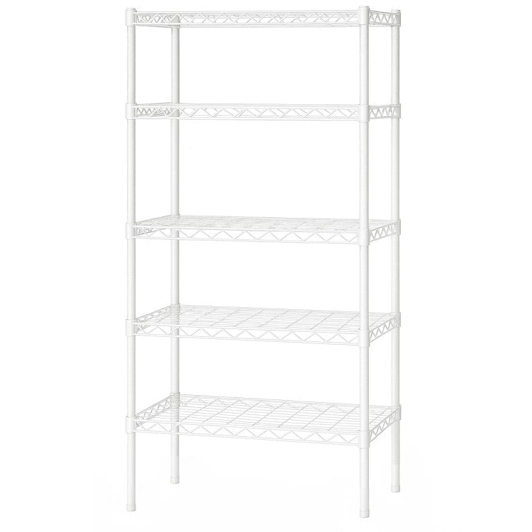 Commercial 5 Tier White Shelving Unit 750x350x1500mm