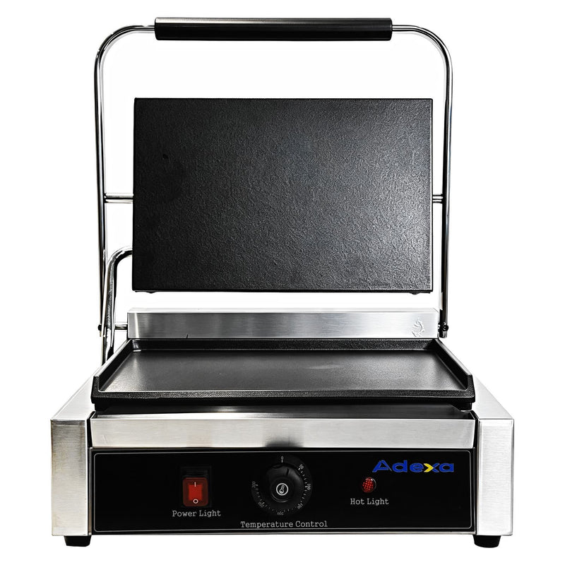 Commercial Electric Contact Grill / Panini Press Flat Plates 345x235mm 2.2kW - NEXORA108