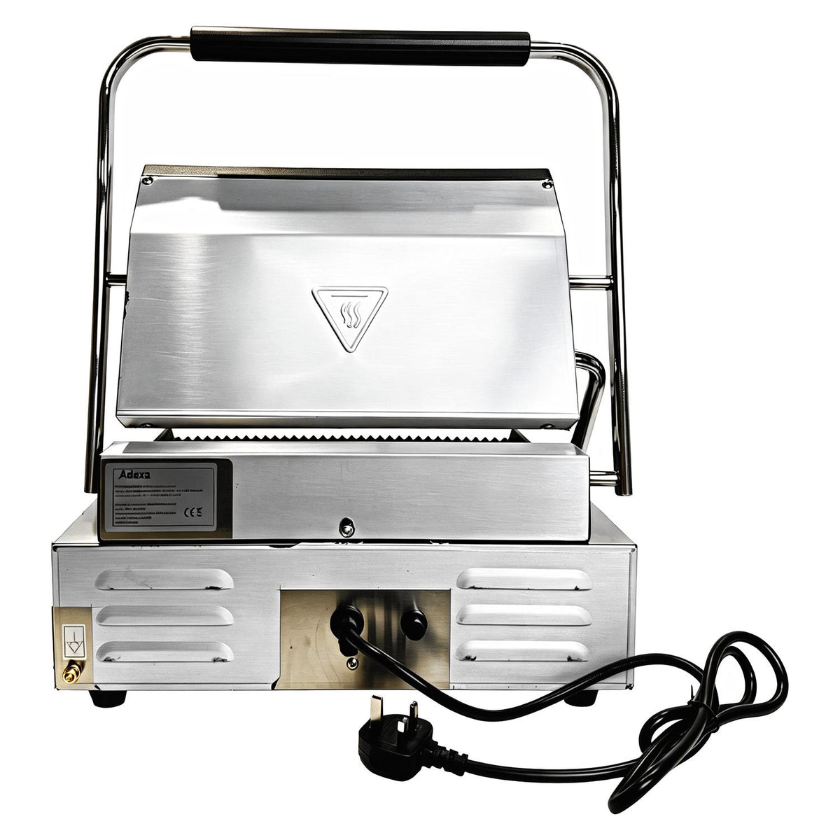 Commercial Digital Contact Grill / Panini Press Ribbed Plates 345x235mm 2.2kW - NEXORA114
