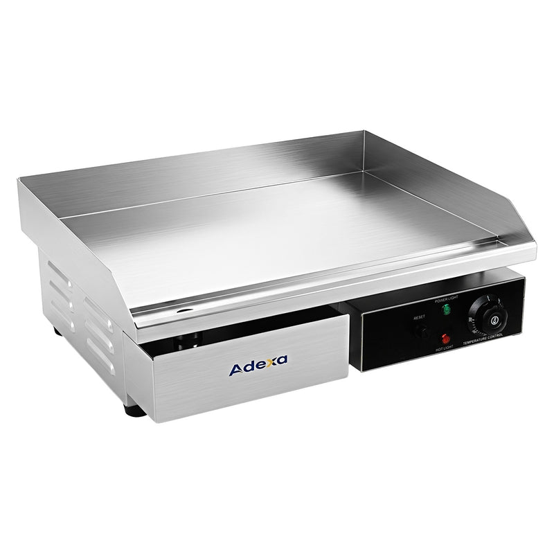 Commercial Electric Flat Top Griddle Smooth Plate 548x344mm 3kW - NEXORA122