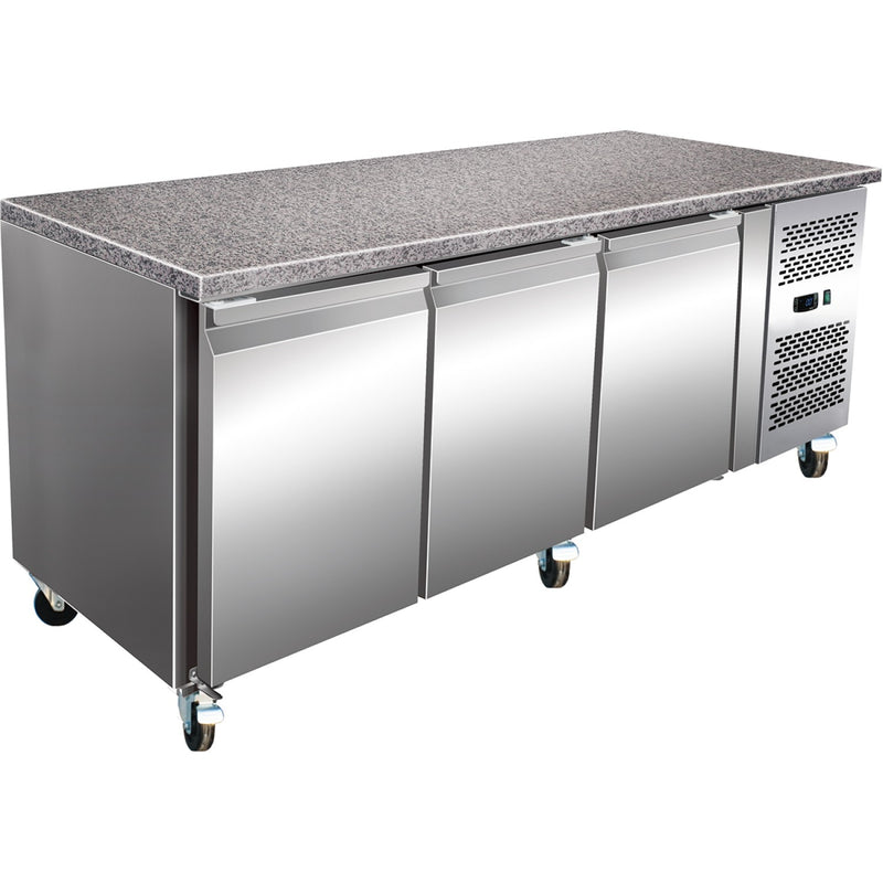 Refrigerated Counter with Marble top 3 doors Depth 800mm - PA20