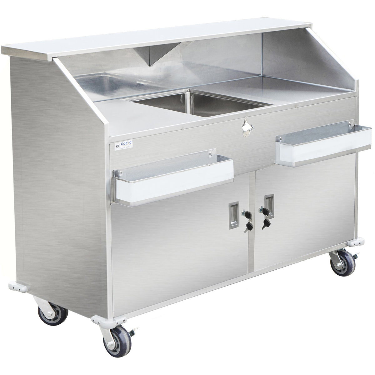 Commercial Portable Bar Stainless Steel with Doors 1550x580x1200mm - PB2361HDSS