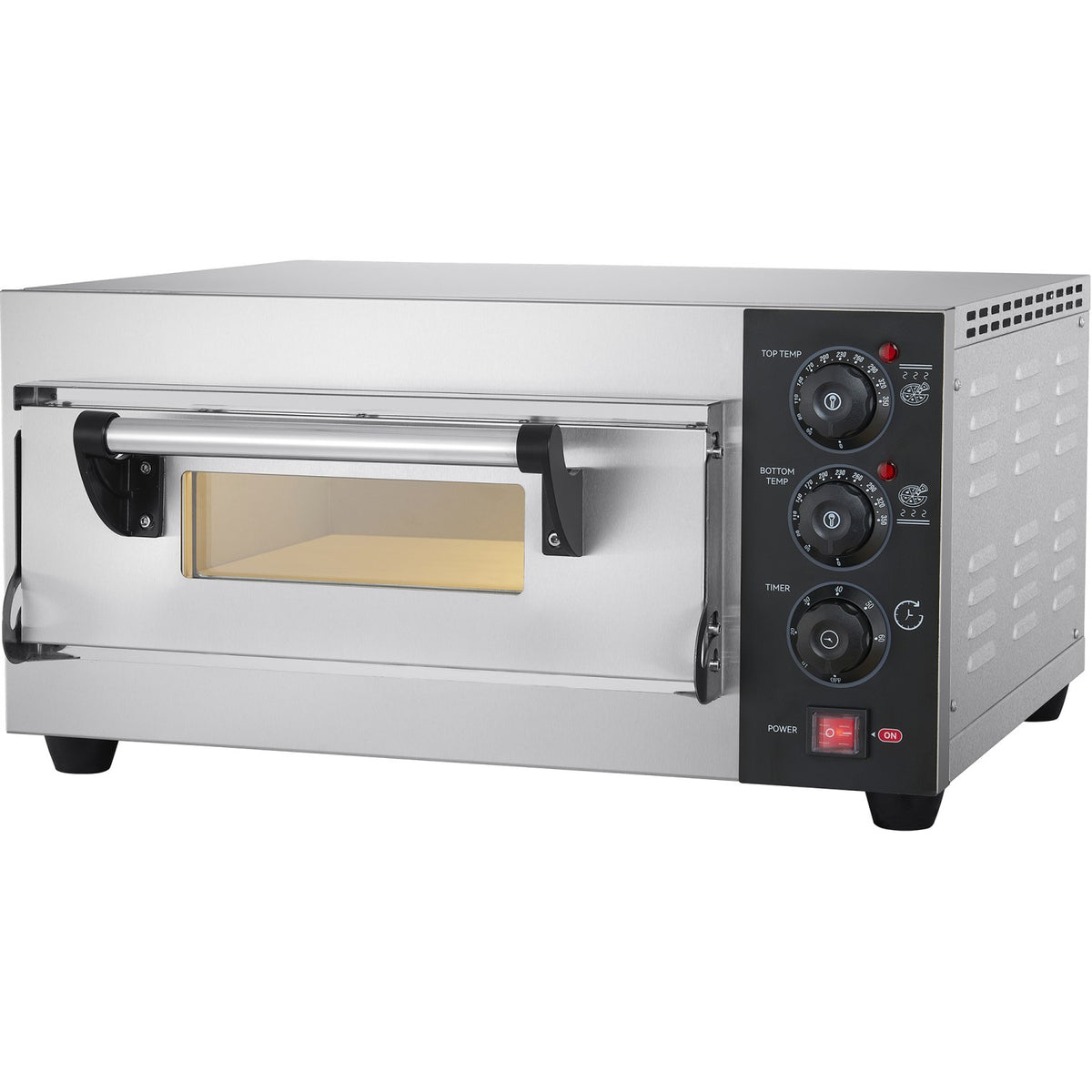 Commercial Pizza oven Electric 1 chamber 400x400mm 350°C Mechanical controls 2.6kW 230V - PS441