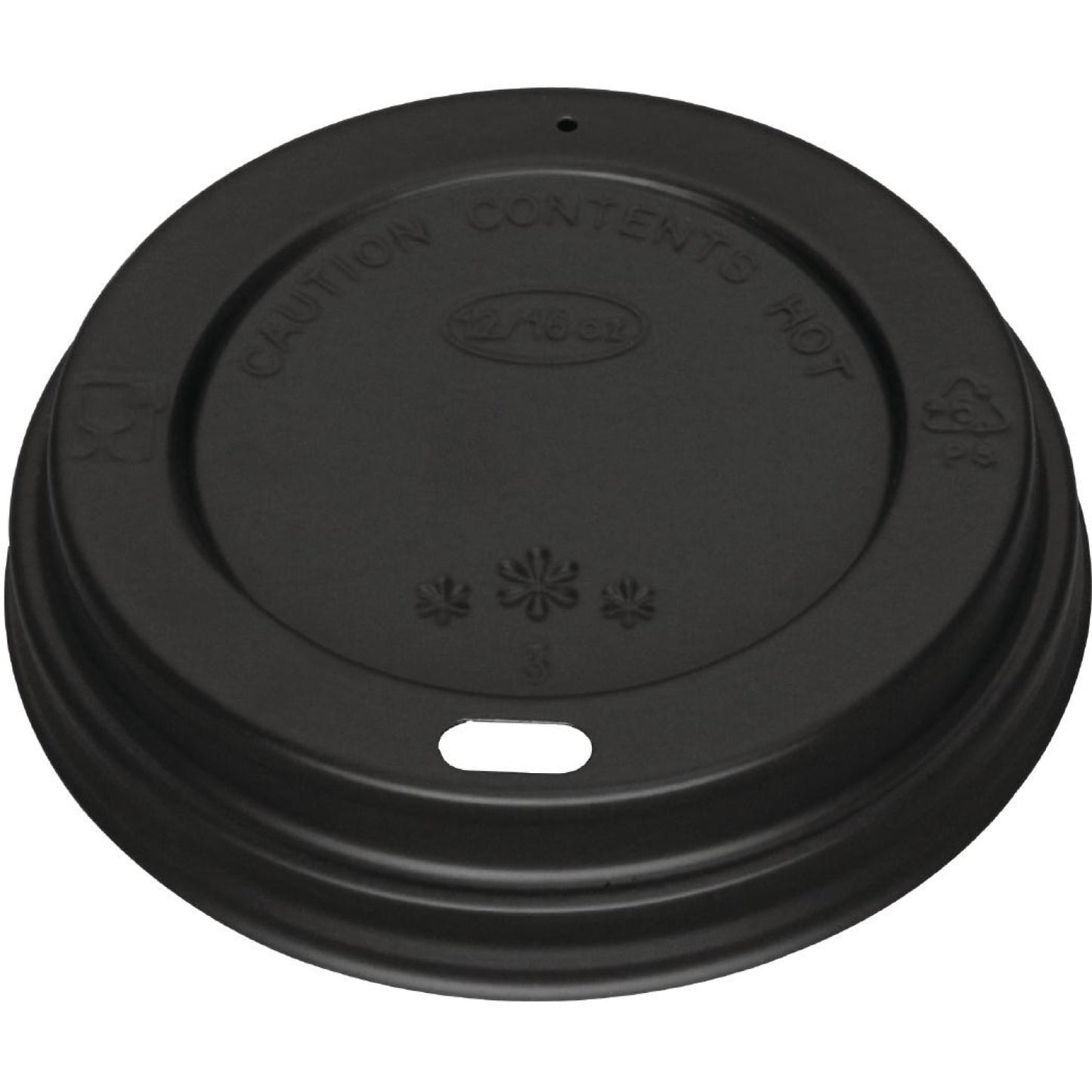 1000pcs Coffee Cup Lids for 12&16oz cups Black - PSL1216B