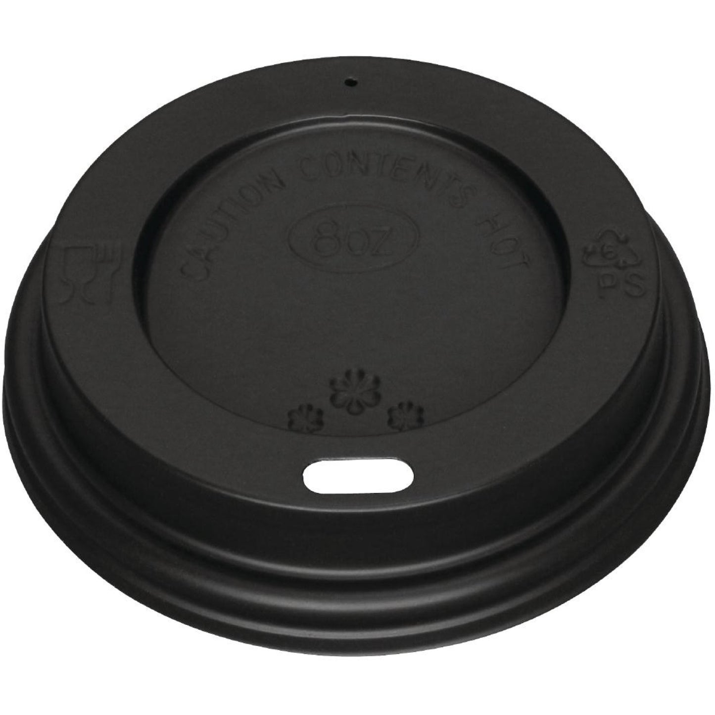 1000pcs Coffee Cup Lids for 8oz cups Black - PSL8B