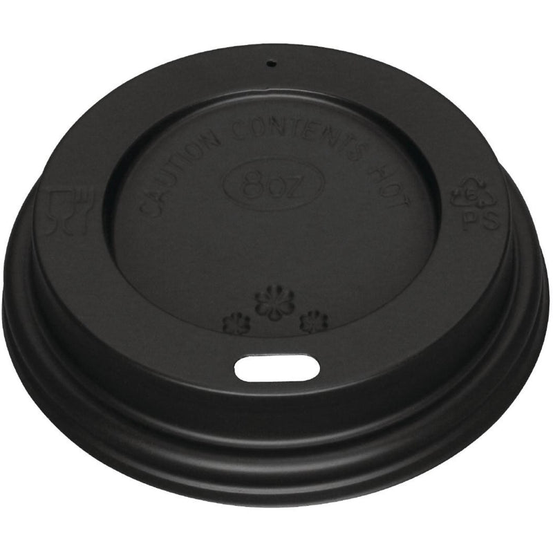 1000pcs Coffee Cup Lids for 8oz cups Black - PSL8B