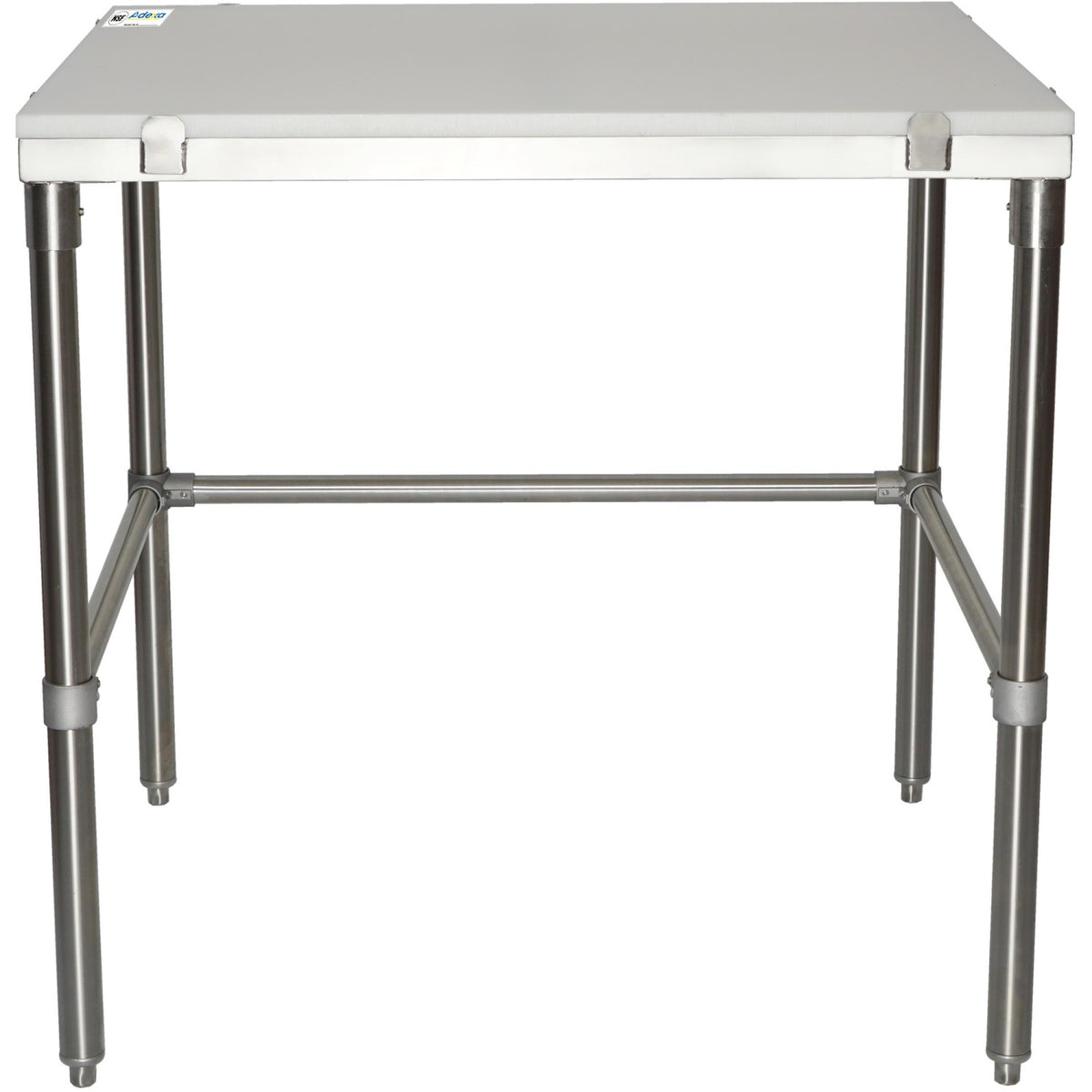 Professional Solid Stainless Steel Poly Top Work Table 900x600x900mm - PSWT600X900OB
