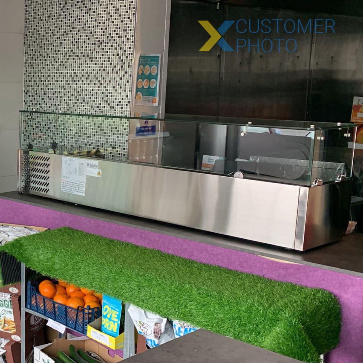 Refrigerated Servery Prep Top 1400mm 6xGN1/3 Depth 380mm Glass top - GT514