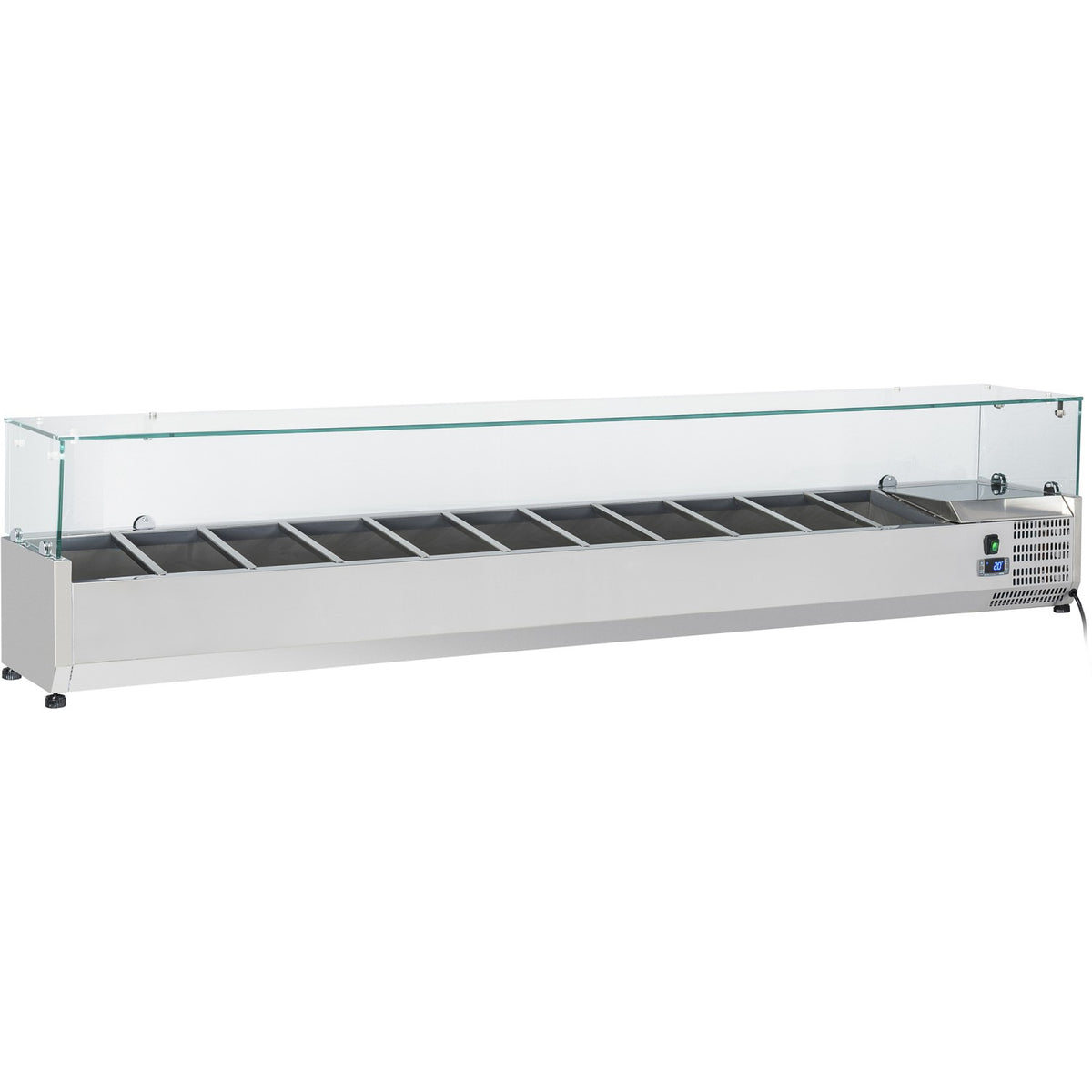 Refrigerated Servery Prep Top 2000mm 10xGN1/4 Depth 330mm | THV2000/330 - THV2000/330