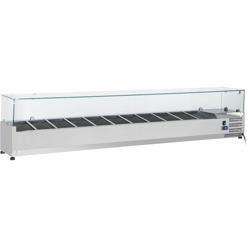 Refrigerated Servery Prep Top 2000mm 10xGN1/4 Depth 330mm | THV2000/330 - THV2000/330