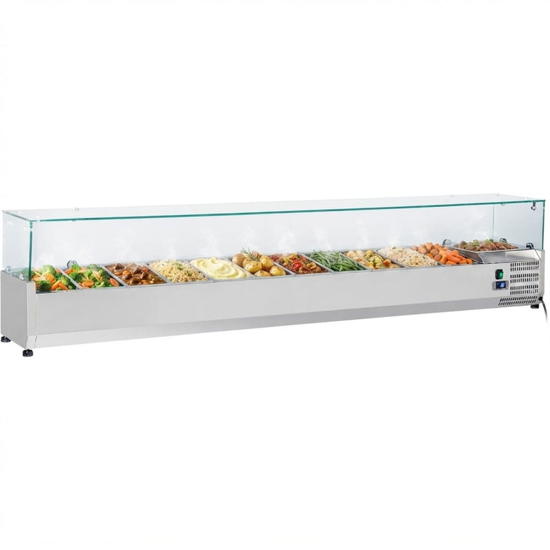 Refrigerated Servery Prep Top 2000mm 10xGN1/4 Depth 330mm - PT20