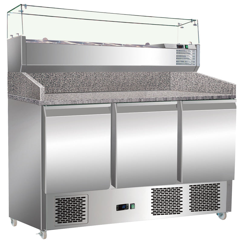 Pizza counter 3 doors Depth 700mm | THS903PZ+THV1400/330 - THS903PZ-THV1400/330