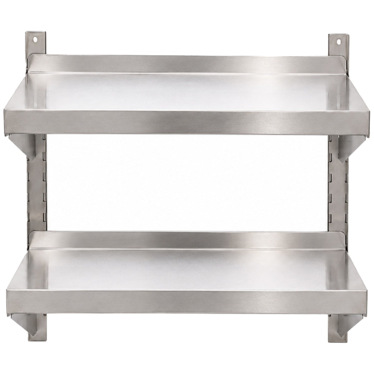 Commercial Stainless Steel Adjustable 2-Tier Wall Mounted Shelf 700 x 400 x 700mm - QNH44043