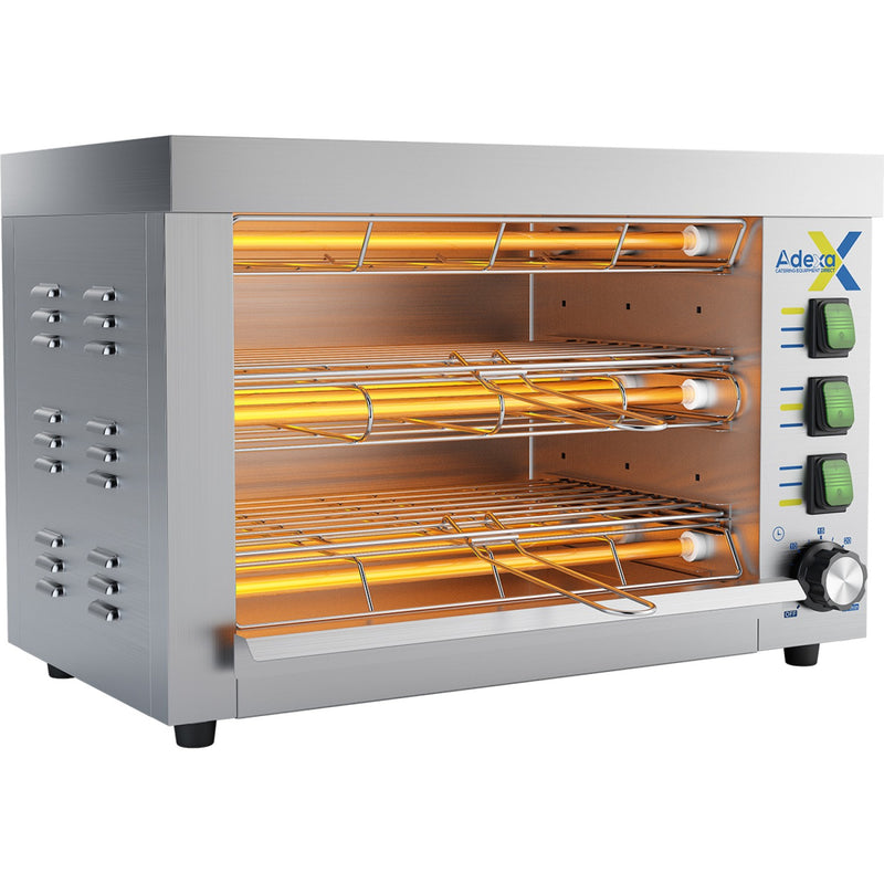 Commercial Quartz Salamander grill oven Double 360x245x295mm 3.25kW - QTO360