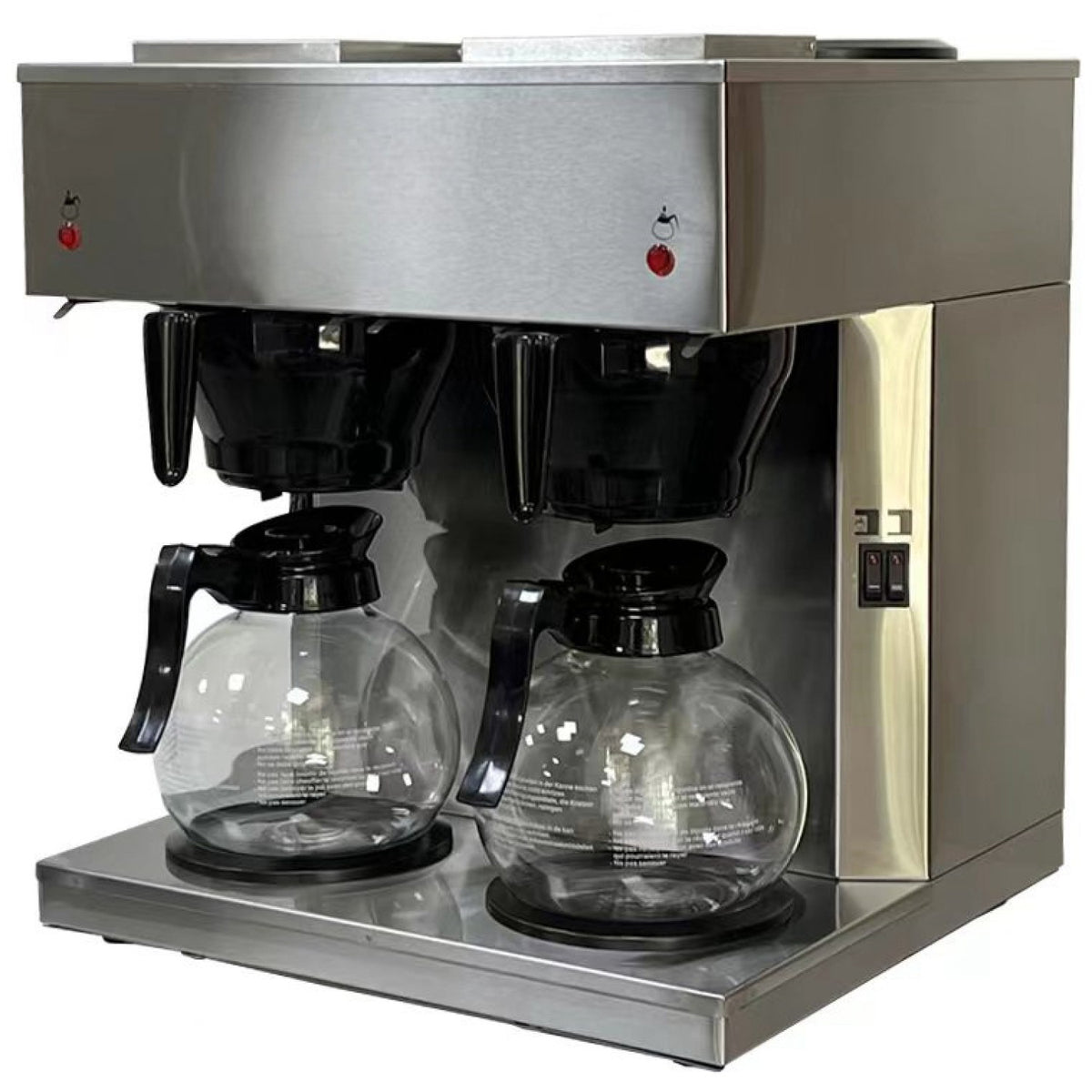 Commercial Twin Filter Coffee maker Manual fill 2 glass jugs 4 hotplates - RBD286AD2