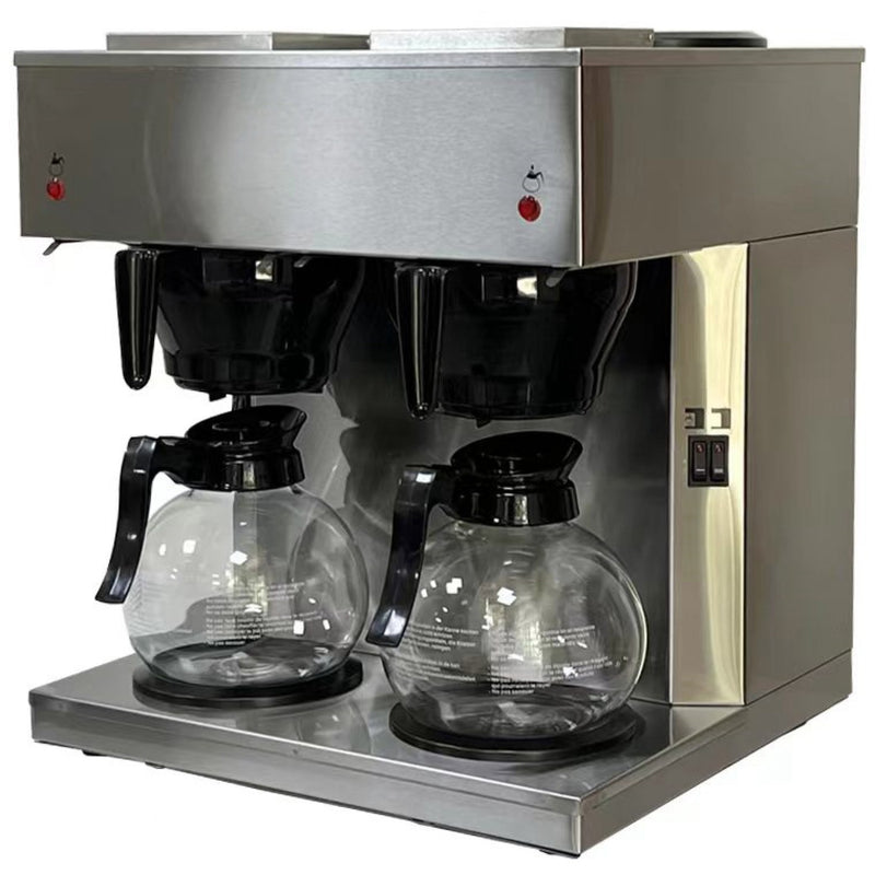 Commercial Twin Filter Coffee maker Manual fill 2 glass jugs 4 hotplates - RBD286AD2