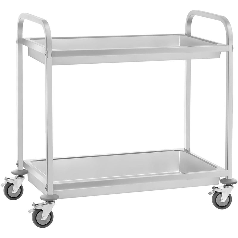 Deep Tray Serving/Service/Clearing Trolley Stainless steel 2 tier 860x540x940mm - RDT2A