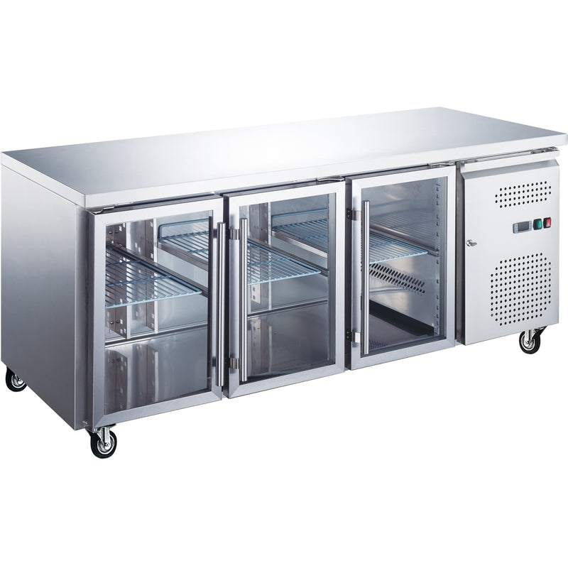 Commercial Refrigerated Counter 3 glass doors Depth 600mm - RS31VG