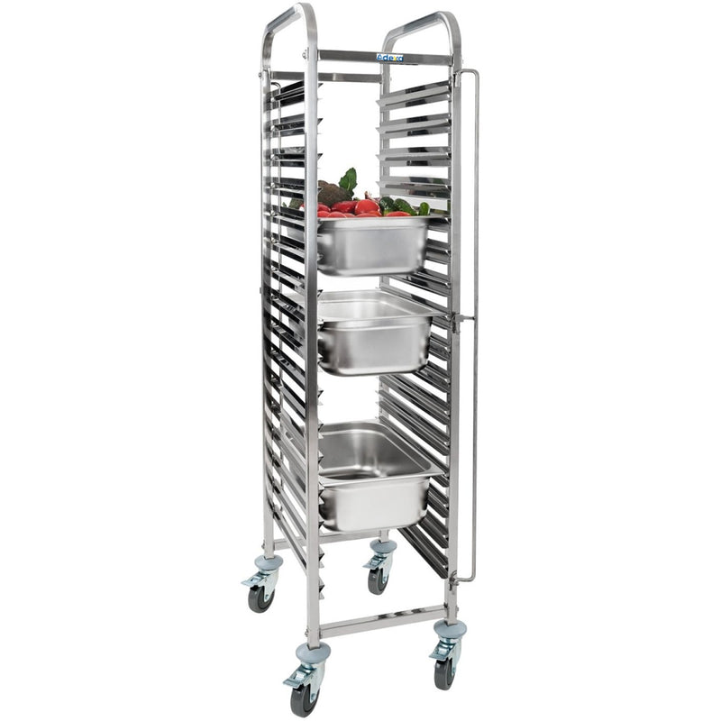 Rack/Tray/Pan Trolley Stainless steel Gastronorm GN1/1 15 tier - RT1115