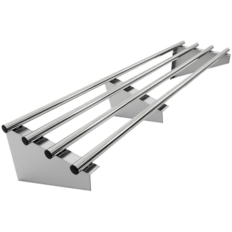 Commercial Stainless Steel Wall Mounted Rack 1400×300×230mm 4 Tube - RTW130140