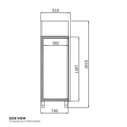 Contender 1200L Double Door Stainless Steel Refrigerator with Castors