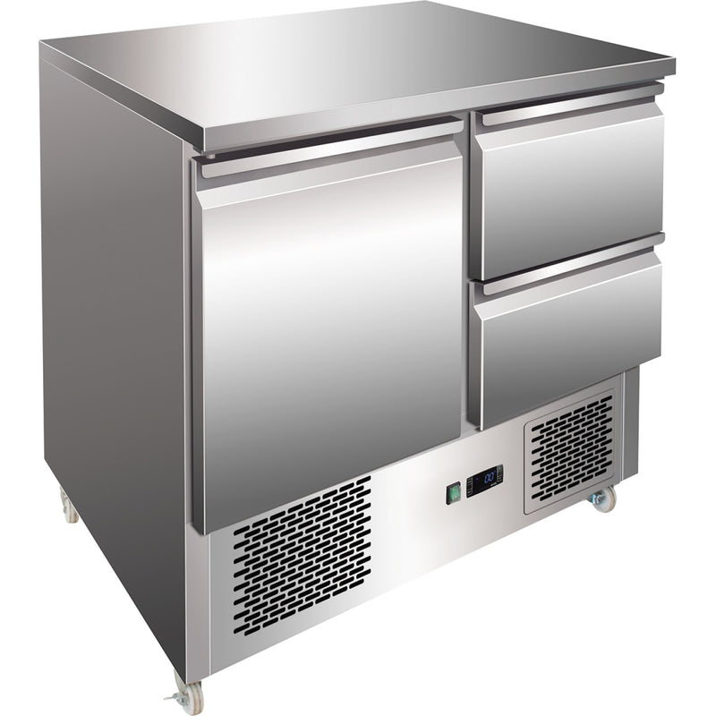 Refrigerated prep Counter 1 door 2 drawers - 2DS11