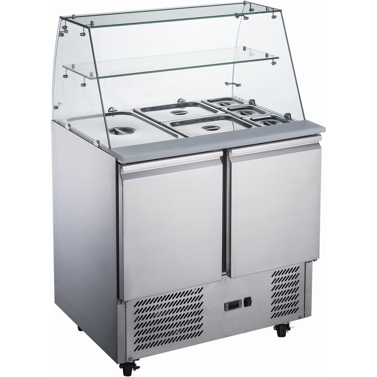 Saladette with Glass Display 2 doors - S92SQ