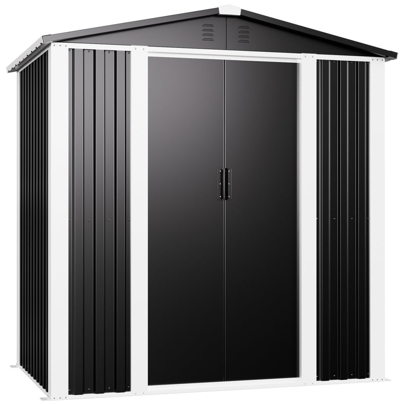 Outdoor Steel Storage Shed 6 x 4ft 1800 x 1200 x 1850mm - SART106