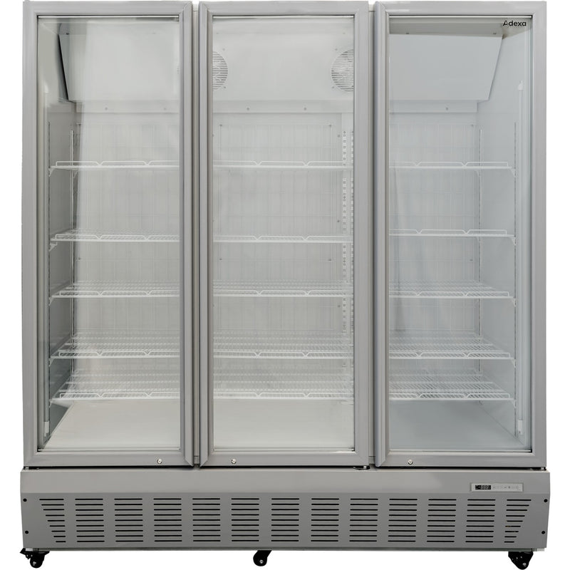 Commercial Freezer Upright 1500 litres Triple Hinged glass door Grey - SDF1500