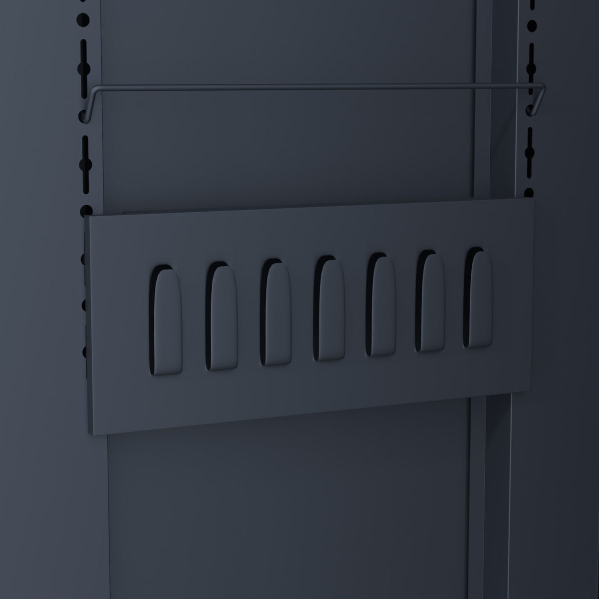 Heavy Duty Grey 2 Door Lockable Steel Tool Cabinet with 4 Shelves & Pegboard 800x400x1800mm - SETC1GREY