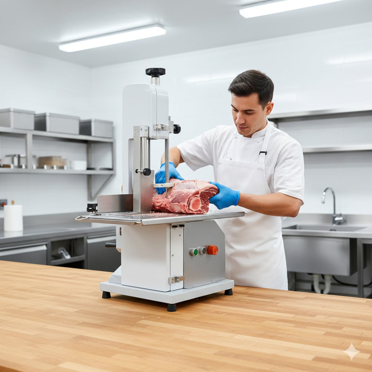 Commercial Electric Bone Saw Machine Meat & Bone Cutter 540×480×880mm - SL210