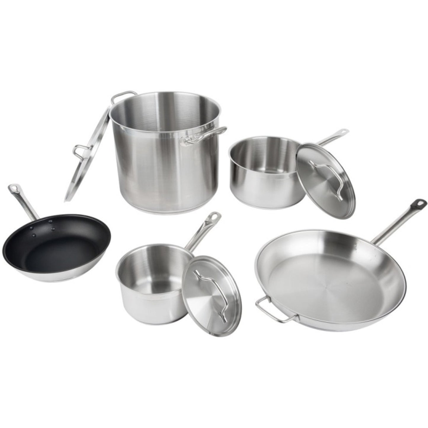 Set of Stainless steel Cookware 8 pcs Sauce pans Stew pan Fry pans - SPC8A