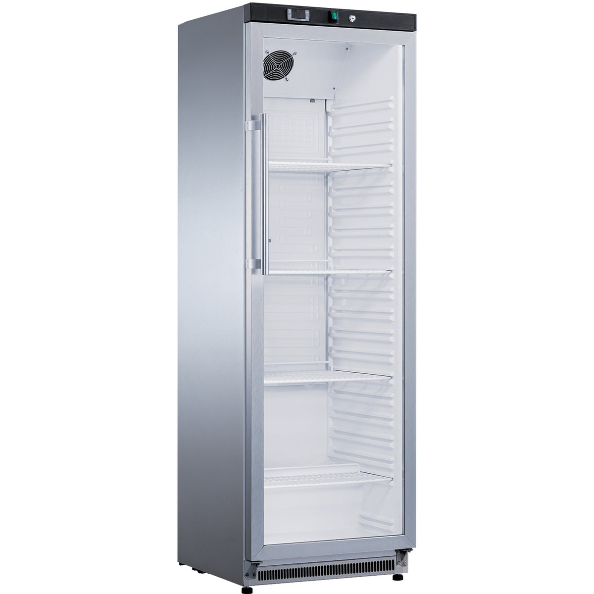 Commercial Refrigerator Upright cabinet 400 litres Stainless steel Single glass door - SR400G