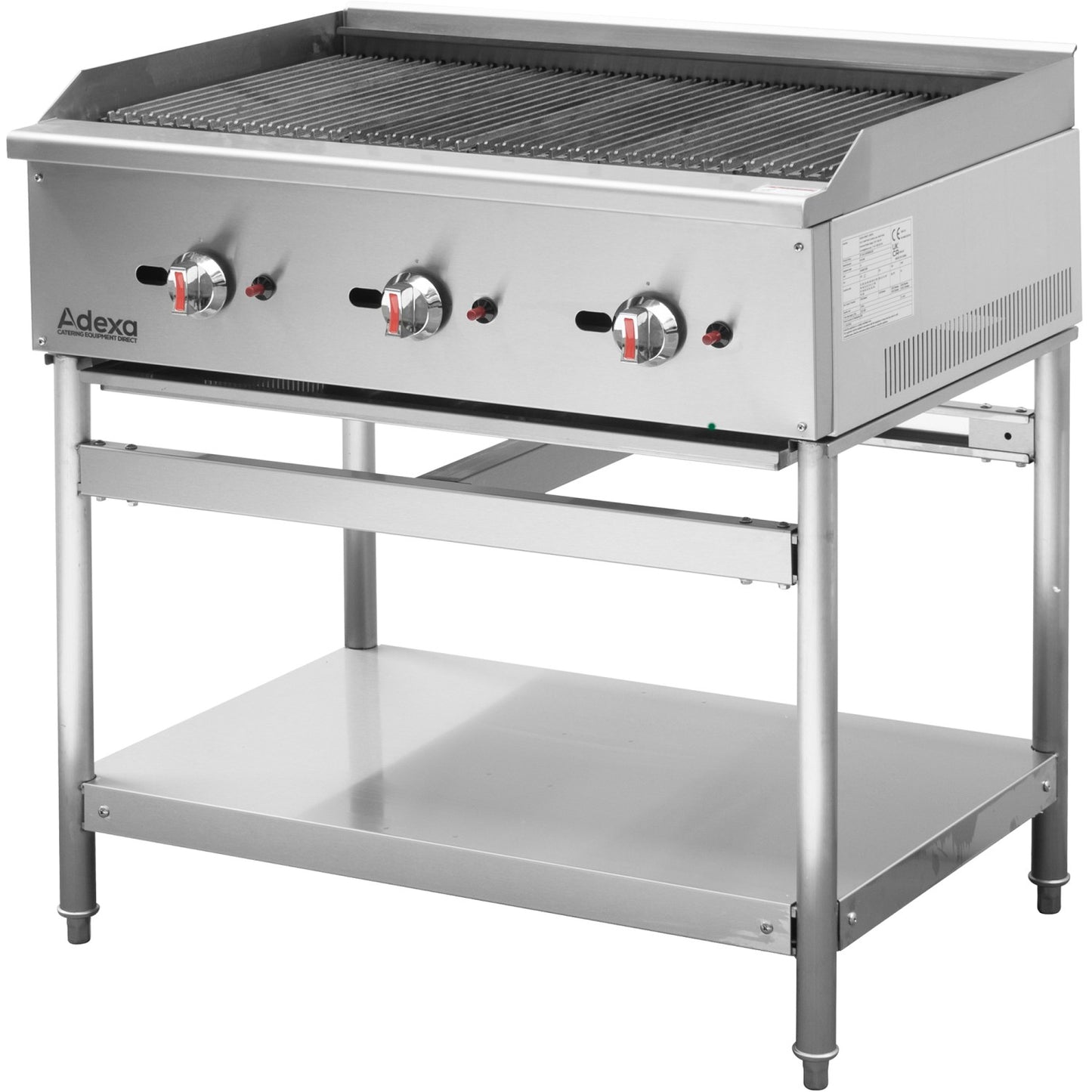 Professional Natural Gas Chargrill 3 burners 22.5kW - ECB36S