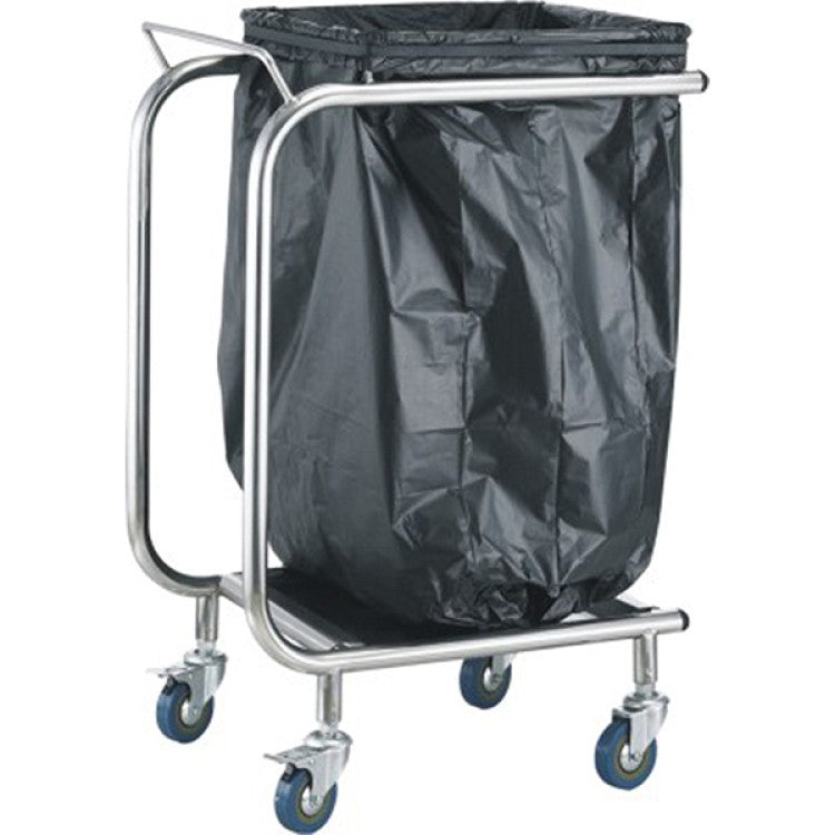 Adexa Stainless Steel Wheeled Waste Bag Holder Trolley | Commercial Kitchen UK