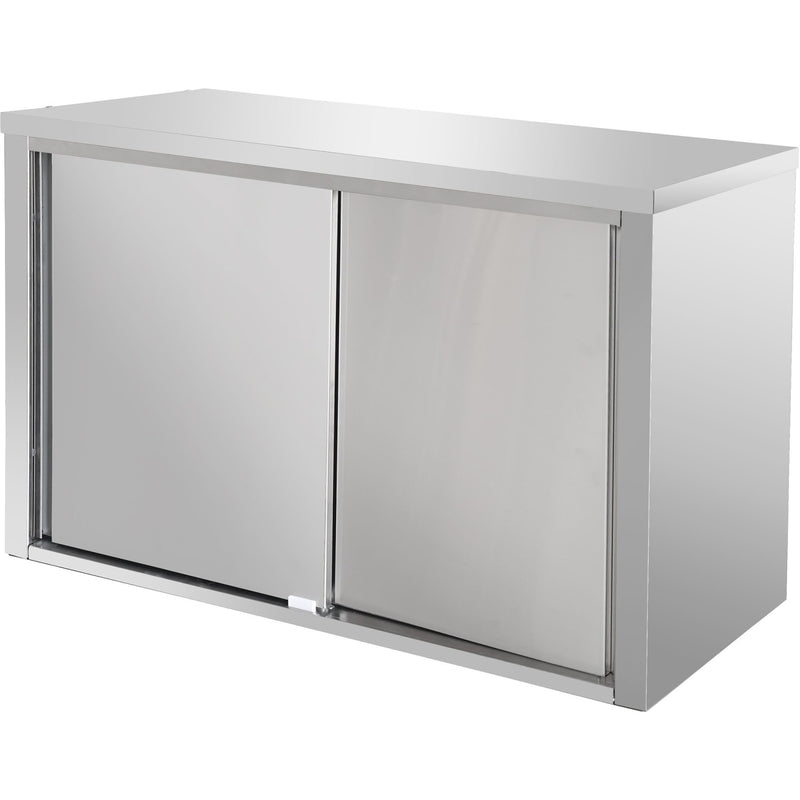 Wall cabinet Sliding doors Stainless steel Width 1800mm Depth 400mm - VWC184D