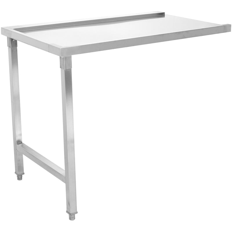 Unloading table Left side 1100x650x850mm No bottom shelf No splashback Stainless steel - SWT11065L