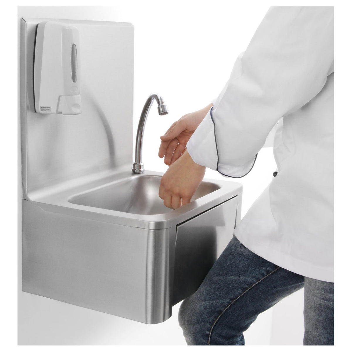 Commercial Hand wash sink Stainless steel Knee control Stainless steel - THHWR43