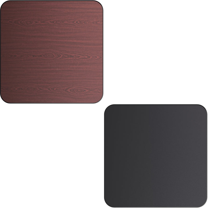 Laminated Square Table top Reversible Mahagony & Black 24x24'' - TT2424MB