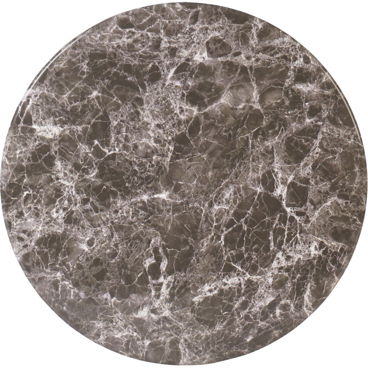 Seamless Round Table Top Black Marble 30" - TT30RBLACKMARBLE