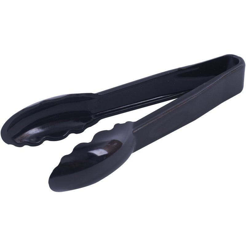 6" Catering Buffet Tongs Black Polycarbonate - UTITONG6