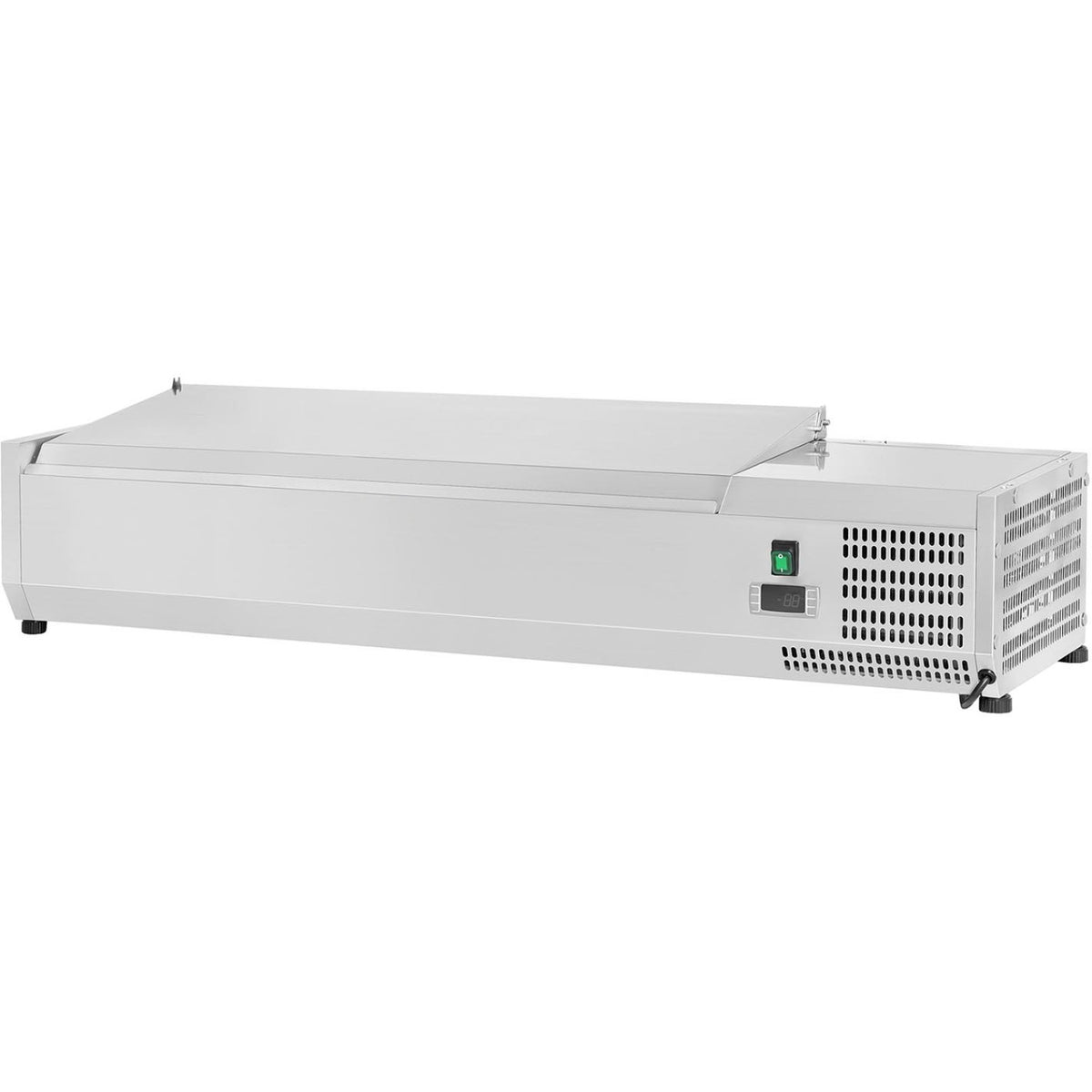 Refrigerated Servery Prep Top 1500mm 7xGN1/4 Depth 330mm Stainless steel lid - EA15