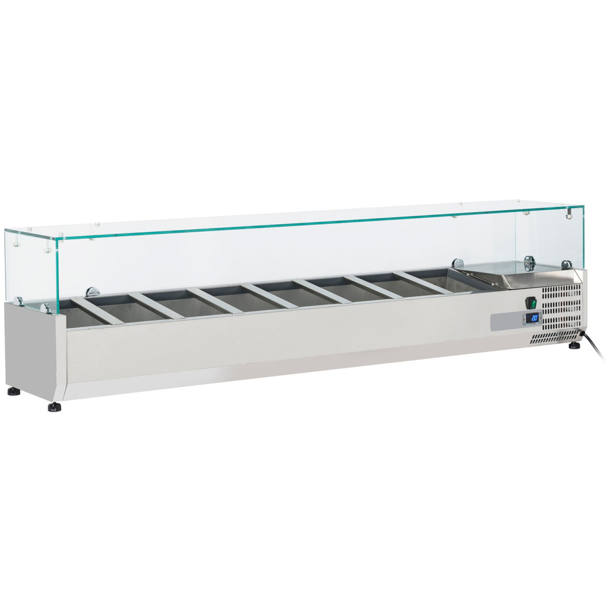 Refrigerated Servery Prep Top 1800mm 9xGN1/4 Depth 330mm | THV1800/330 - THV1800/330